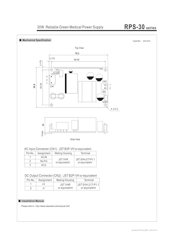 Alimentation 30 W RPS-30 pour circuits imprimés et appareils médicaux