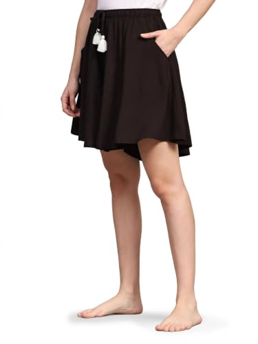 Image of B STORIES Women's Viscose Printed Lounge Culotte Shorts (Pack of 2)