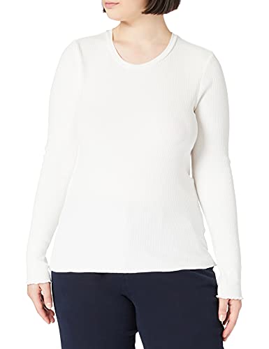 SELECTED FEMME Slfanna LS Crew Neck tee S Noos Manga Larga, Blanco Nieve Mujer Cover