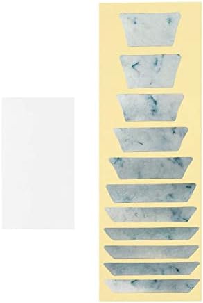 MECCANIXITY Fretboard Markers Inlay Stickers Decals for Guitars and Bass Trapezoidal Electric Guitar Fingerboard Sticker Gray Silver