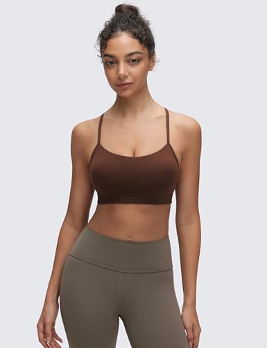 Image of CRZ YOGA Butterluxe Y Back Sports Bras | Light Support, Removable Pads, Yoga, Extremely Soft, Scoop Neck, Spaghetti Strap, for Women