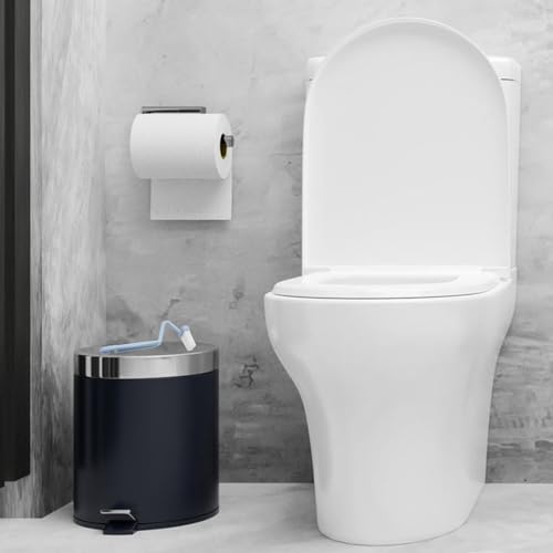 3 Pack Toilettenbürste, Klobürste Mit Randreiniger, Toilettenbürste Mit Randreiniger, Langer Stiel Klobürste Gebogen, Upgrade Wc Bürste, Für Tiefenreinigung