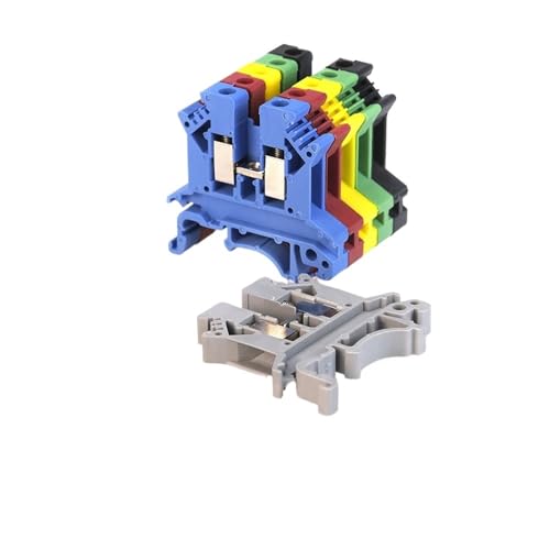 Conector universal de cable UK-2.5B para carril Din con conexión de tornillo gris, 100 uds 2