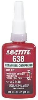 638 50Ml High Strength Slip Fit Anaerobic Retaining Compounds, Pack of 1