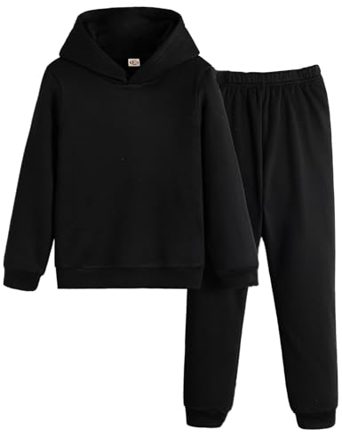 Boys Clothes 2Pcs Set Long Sleeve Hooded Tracksuit Sweatshirt Top and Sweatpants Fall Winter Outfits Set 7-13Y