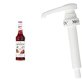 Monin Premium Strawberry Syrup 700 ml & 10 ml pump for 1 L PET and 25 cl MONIN Premium Syrup bottles