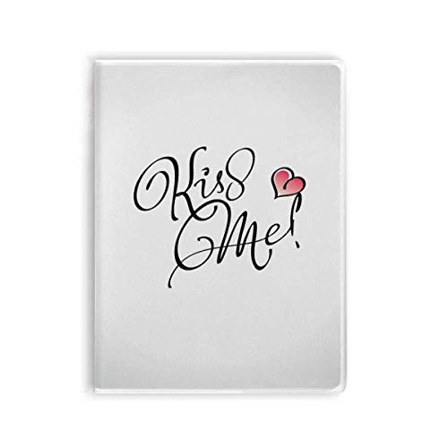 Carnet de notes Kiss Me avec citation cœur et couverture souple pour vos écrits
