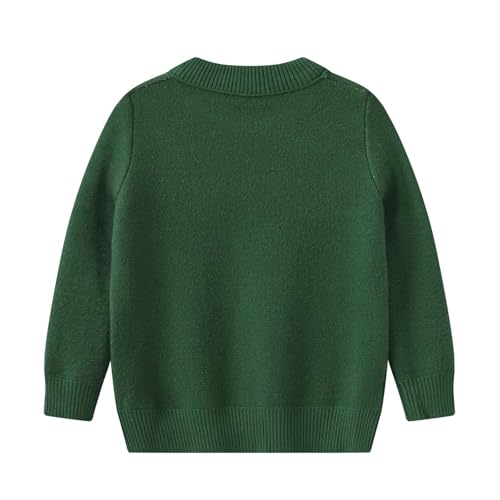 Blusa infantil de manga comprida para meninos e meninas festivas de Natal para crianças, suéter de g