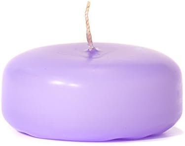 Pack of 10, 3" x 1.25" Small Disk Floating Candles Orchid for Weddings, Home & Event Decoration, Relaxation, Made in US