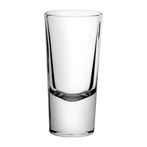 Utopia Shooter Glasses – Pack of 25, 1 oz / 25 ml Clear Stackable Shot Glasses, Classic Barware Design, Dishwasher Safe, Commercial & Home Use