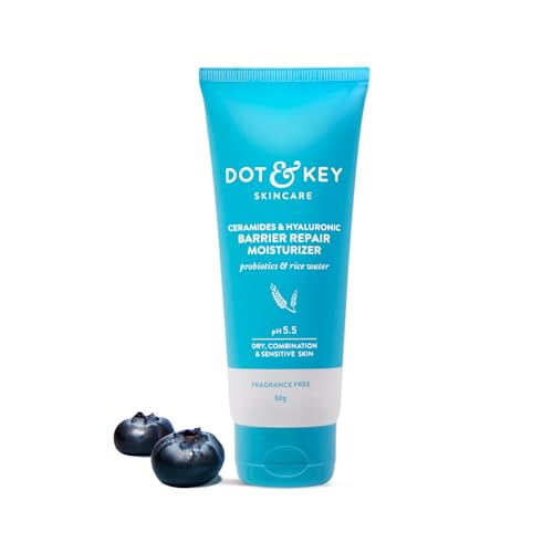 Image of Dot & Key Barrier Repair Moisturizer For Normal, Dry, Combination & Sensitive Skin | 120 Hrs Moisturization, With 5 Ceramides & Hyaluronic | Repairs Damaged Skin Barrier, Non-Comedogenic | 50g