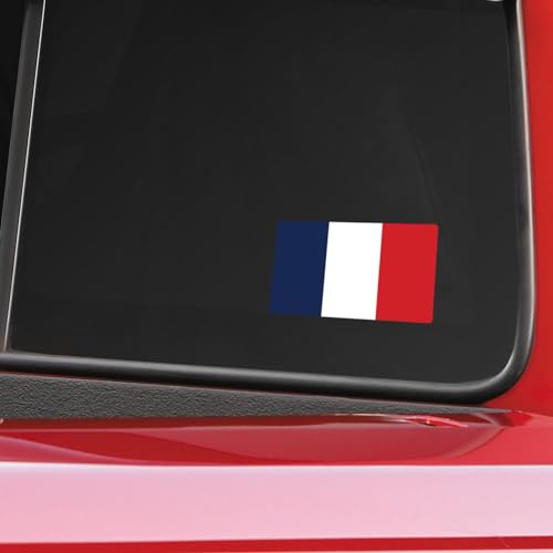 Image of World Country Flag Decal Stickers - Two Pack - for Cars Windows Bumpers Laptops Tablets Tumblers Cups Walls (France)
