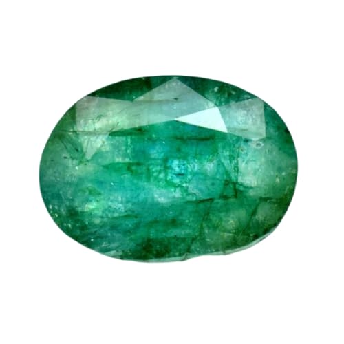 Émeraude naturelle vrac taillée en ovale pour fabrication bijoux artisanaux