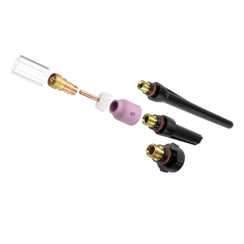 HARFINGTON Kit de tocha Tig de 49 peças para WP-17, WP-18, WP-26 com tocha de soldagem TIG, conector