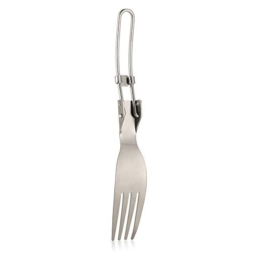 Nishore Titanium Fork Fork Ultralight Outdoor Portable Dinner Fruit Fork Talheres Talheres para Camp