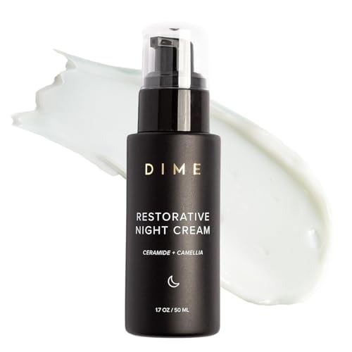 Dime Beauty Restorative Night Cream, Facial Moisturizer with Ceramides and Sea Buckthorn, 1.7 oz / 50 ml in Pump