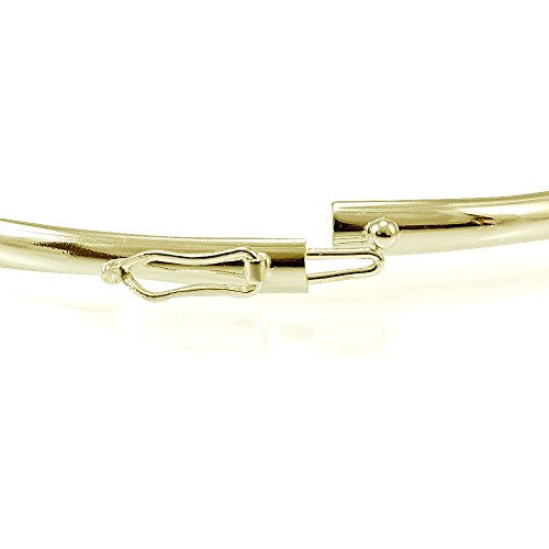 Image of Hoops & Loops - Sterling Silver High Polished Flex Bangle Bracelet | Sterling Silver, Yellow and Rose Gold Flash Plated