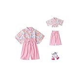 [YZZYQQ] ベビー 袴 女の子 90～140cm ロンパース 和装 フォーマル 和柄 カバーオール 上下セット 夏祭り 夏休み こどもの日 花火大会 ピンク 120