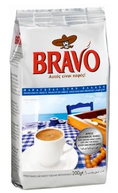 Bravo Traditional Greek Ground Coffee, 7.05 oz, 200g