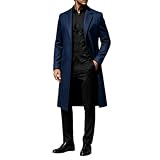 Wintermantel Herren Mantel Lang Slim Trenchcoat Business Knielang Mäntel