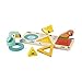 Janod Prime Tropik-Giocattolo Educativo Multisensoriale in Legno Colori-9 Forme da Incastrare-Certificato FSC-Vernice ad Acqua-da 1 Anno, J08266, Multicolore