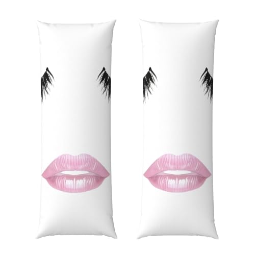 Housse de coussin de corps long blanc esthétique et taie douce - 2