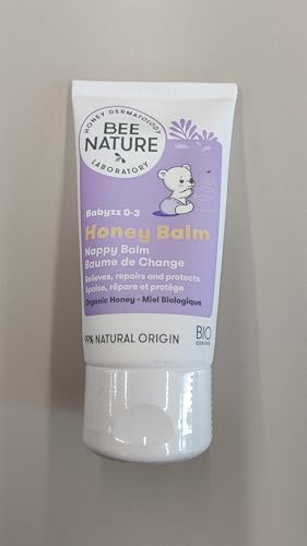 Bee Nature - Crema Orgánica para Pañales de Bebé - Bálsamo para Pañales con Miel - Alivia la Dermatitis del Pañal y el Enrojecimiento - 99% Natural - Alivia y Regenera - 2 piezas (2 x 50ml)