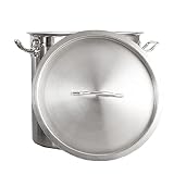 Olla Cubo de arroz con tapa Olla de sopa de acero inoxidable 20-90L Cubo de vino Cubo de lata de leche (Color : Silver, Size : 45 * 45cm(65L)) (Silver 45
