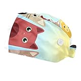 rieodkfmhd 2 confezioni di tappi chirurgici barnard castle con bottoni per capelli lunghi, multicolore 08, m-l