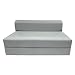 D&D Futon Furniture Gray Sleeper Chair Folding Foam Bed 6 x 48 x 72 inches, Studio Guest Beds, Sofa.