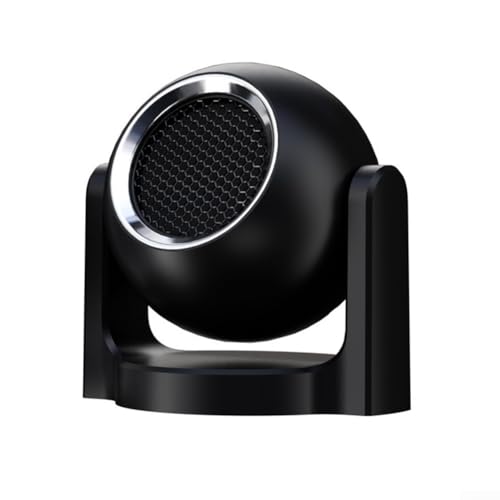Qualoramall Chauffage de voiture et désembueur de pare-brise 12 V 120 W rotatif à 360 degrés Portable Ventilateur de chauffage et de refroidissement pour dégivrage rapide et déshumidification Noir