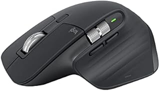 Logitech MX Master 3S - ergonomiczna mysz bezprzewodowa z ultraszybkim przewijaniem, 8K DPI, działa nawet na szkle, ciche klikanie, USB-C, Bluetooth, Windows, Linux, Chrome - Ciemno szary