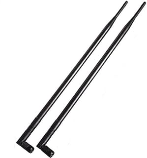 1.3ft 2X 10dBi WiFi Bluetooth Antenna Dual Band Omni Directional Antenna 2.4Ghz/5Ghz RP-SMA Male Long Range for Wireless Wi-Fi Router Network Devices PC Camera WiFi 6 Adapter Desktop PC USB Adapter