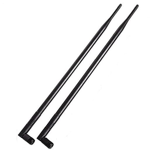 1.3ft 2X 10dBi WiFi Bluetooth Antenna Dual Band Omni Directional Antenna 2.4Ghz/5Ghz RP-SMA Male Long Range for Wireless Wi-Fi Router Network Devices PC Camera WiFi 6 Adapter Desktop PC USB Adapter