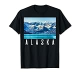 crucero fiordos chilenos y malvinas Camiseta vintage retro de las montañas de Alaska de la naturaleza. Alaska Wilderness, oso de Alaska, alce de Alaska, fiordos de Alaska y glaciares. Ideal para senderismo, camping, vacaciones de Alaska, crucero de Alaska, fotografía, ciclismo de montaña o aventura al aire libre. Perfecto para los amantes de Alaska