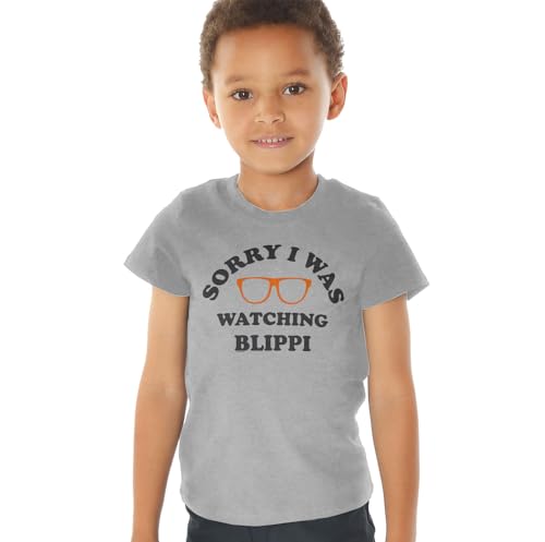 Popfunk Blippi Sorry I was Watching Blippi Kids T Shirt for Youth Toddler Boys and Girls