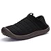 UKKO Pantoufles en Coton Chaussons À Fourrure Chaudes Fourrure Big Taille 36-48 Hiver Home Coucher Sandales Intérieures Antidérapantes Chaussures Imperméables-Black,48