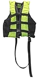 Hardcore Life Jacket Paddle Vest; Coast Guard Approved Type III PFD Life Vest Flotation Device; Jet ski, Wakeboard, Kayak; Ideal Extra Life Jacket for Your Pontoon Boat w/Leg Strap Youth Yellow