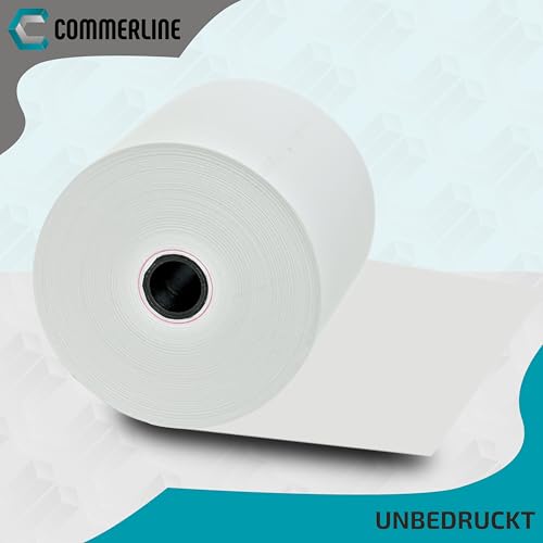 Thermopapier Commerline Thermorollen 80mm x 80mm x 12mm, 80 Meter