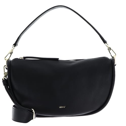 Sac bandoulière ABRO Dalia en cuir noir : l'affirmation de votre confiance