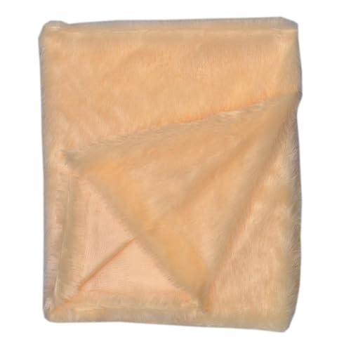 Image of Quago Fur Fabric Unstitched Super Soft Cloth for Baby Photoshoot, Soft Toys Making, Art and Craft, Dress Material, Decoration etc. (1 Mtr, 60 Inch Pana) (Cream (Beige))