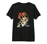Herren Retro Eishockey Grafik Eissportler Eisstadion Premium T-Shirt
