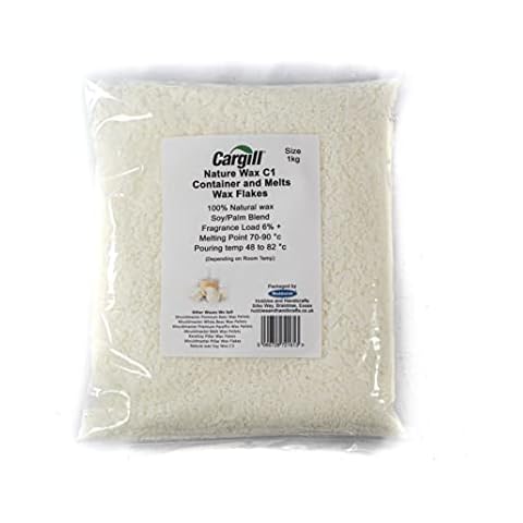 Mouldmaster 1kg Nature C1 Container and Melts Soy Wax Flakes Cover