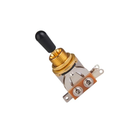 Selector de pastillas para guitarra 3 vías con tapa dorada miniatura 2