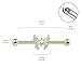 Amelia Fashion 14 Gauge Marquise Crystal Center Crystal Paved Butterfly 316L Surgical Steel Industrial Barbell (Choose Color) (Clear)