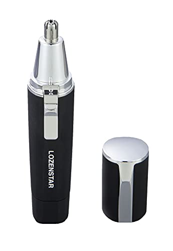 ロゼンスター 鼻毛カッター 乾電池式 防水式 静音 低振動設計 ポケットタイプ パイプ型構造刃 耳毛カッター 鼻毛トリマー AN94 ブラック