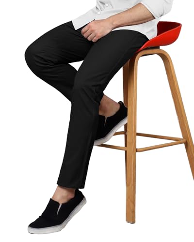 Image of Noble Monk Mens Mid Rise Formal Pants | Stylish Regular Fit Wear Trousers for Office Or Party | Solid Formal Trouser