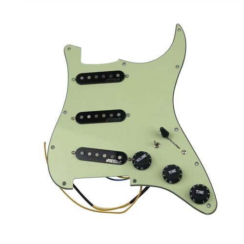 配線済みピックガードピックアップセット 7 ウェイタイプフルロードプリワイヤードピックガード SSS Ainico 5 シングルコイルピックアップセットとエレキギター(12)