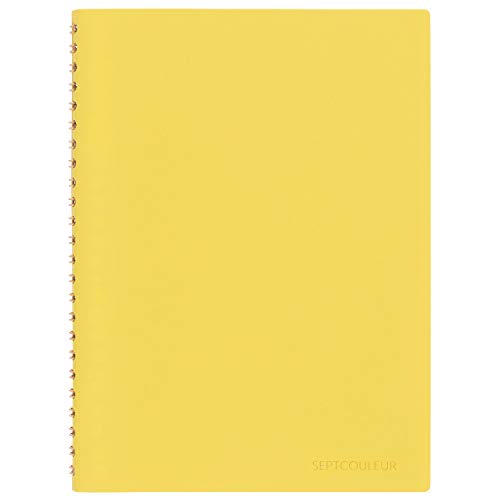 Carnet A5 à petits carreaux 3mm Maruman Septcouleur jaune ensoleillé de 100 feuilles