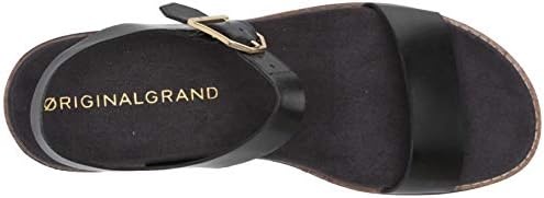 Cole Haan Women's ORIGINALGRAND Flatform Sandal, Black Leather/Nylon Wedge, 8 | Image 4